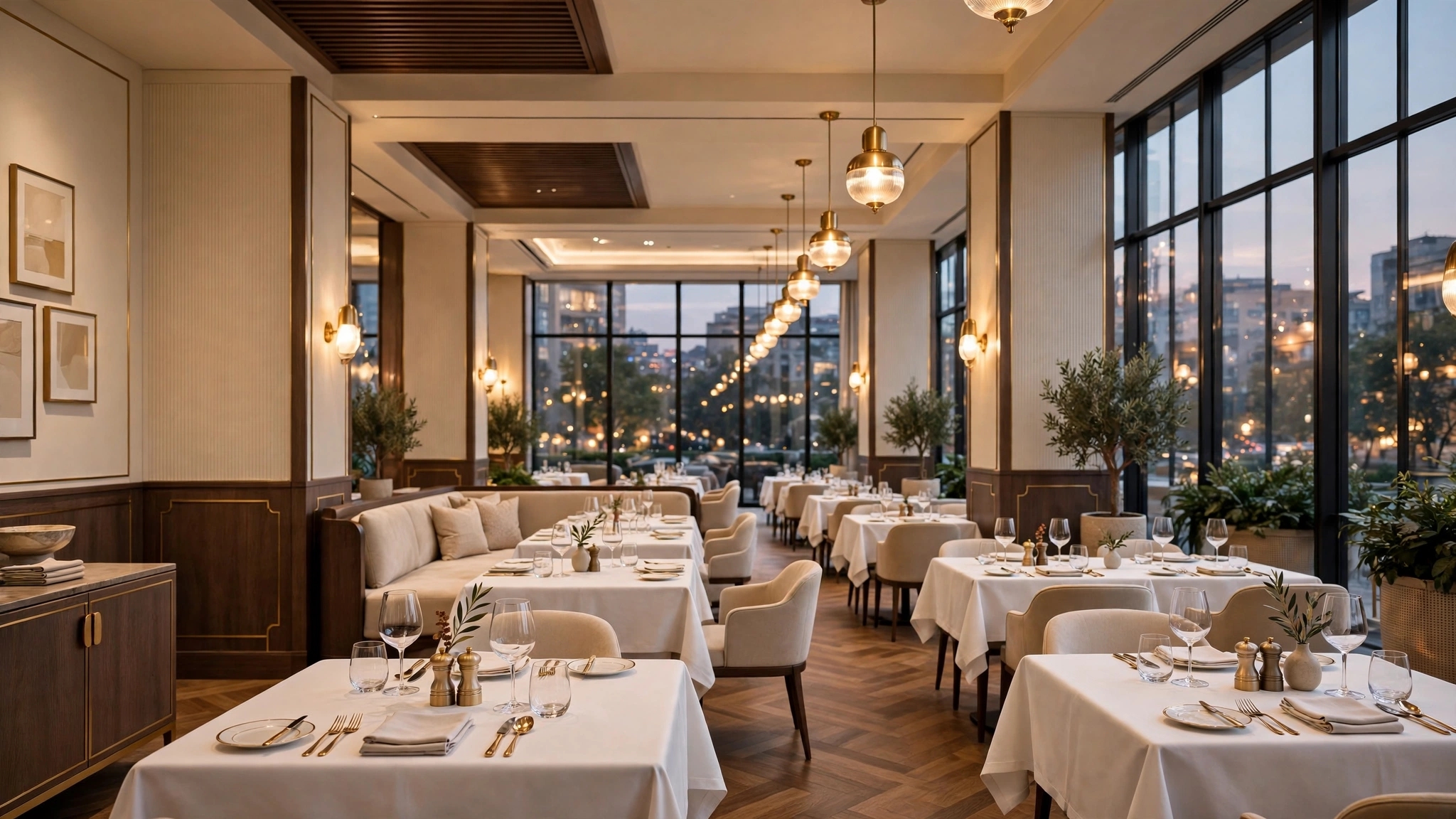 Hotel restaurant dining area